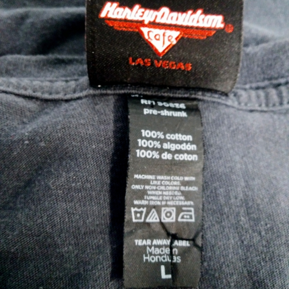Harley-Davidson Men's L & XL Gray Red Graphic Tee - Picture 5 of 6